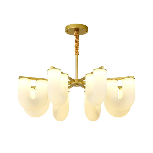 Lámpara de pie DecorBites™ French Cream en forma de U, luz LED minimalista nórdica para decoración del hogar