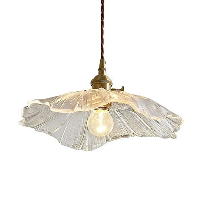 Vintage Flower Glass Pendant Light Fixture