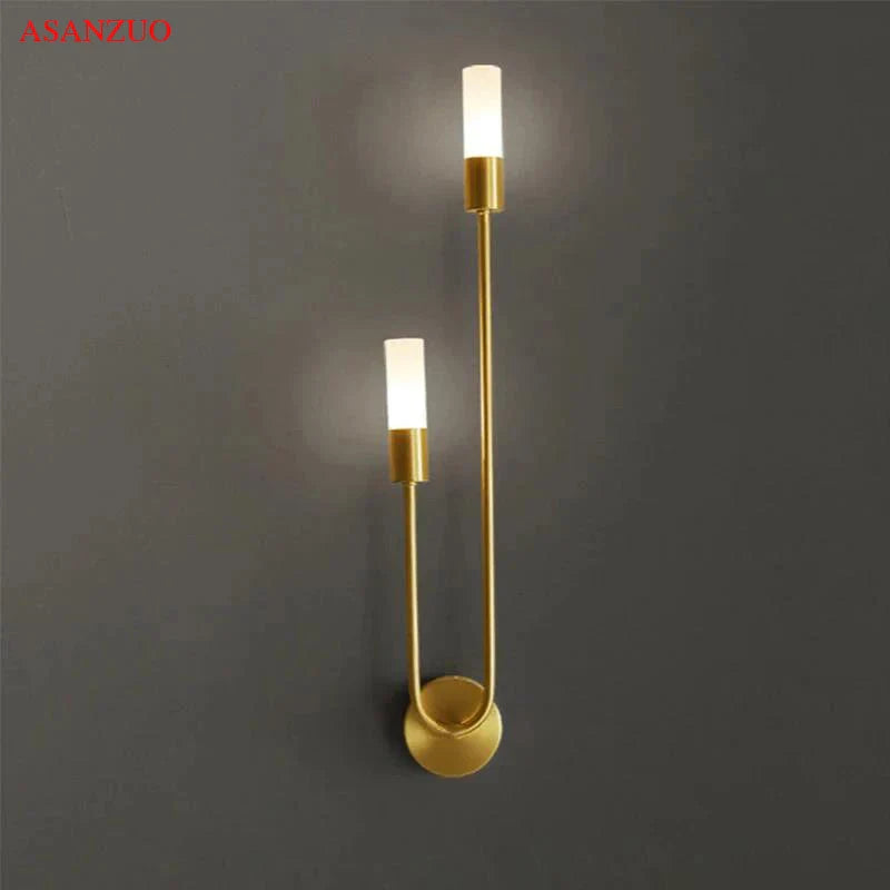 DecorBites™ LED Gold Candlestick Wall Light for Indoor Decor and Ambiance