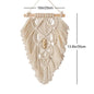 Decobites Handmade Macrame Leaf Hanging Tapestry Wall Decoration Mini Tapestry with Wood Stick