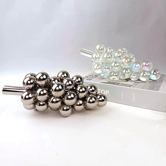 DecorBites™ Crystal Glass Geometric Grape Decor Figurine Gothica