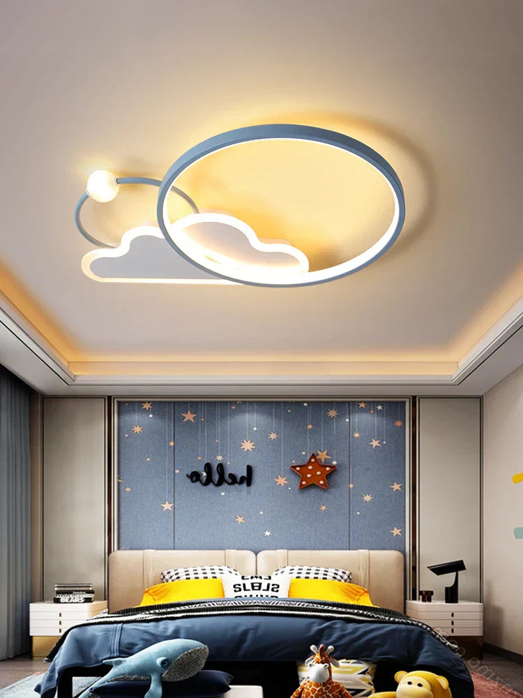 Luz de Techo LED Decorbites™ para Niños: Candelabro Moderno para Guardería en Dormitorio, Lámpara de Dibujos Animados Inteligente