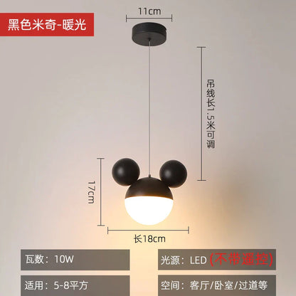 Lámpara colgante LED DecorBites™ con diseño de dibujos animados para niños, ideal para el cuidado de la vista con Mickey y la Princesa Mickey.