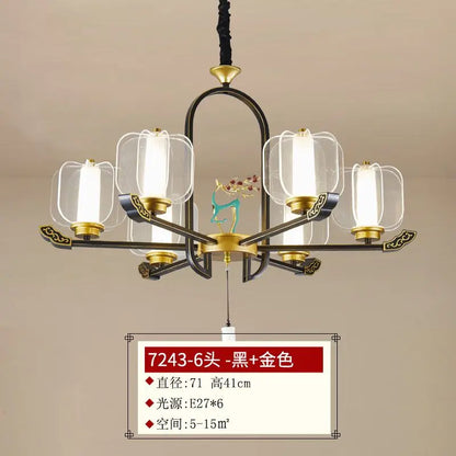 DecorBites™ Deer Enamel Pendant Light | Chinese Style Zen Design for Home Decor