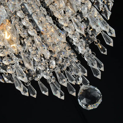 DecorBites™ Crystal Ceiling Chandelier: Luxury LED Light for Living Room Hallway Balcony