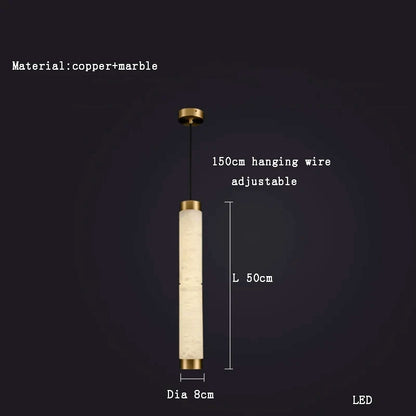 ديكوربايتس™ مصابيح معلقة من الرخام المرمري لديكور غرف الطعام والمطابخ والبار الفاخرة