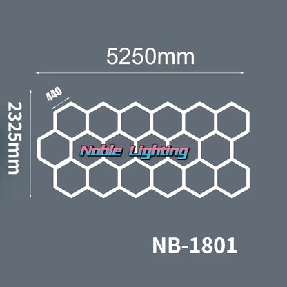 Lámpara de techo LED hexagonal DecorBites™ para barberías y peluquerías en garajes