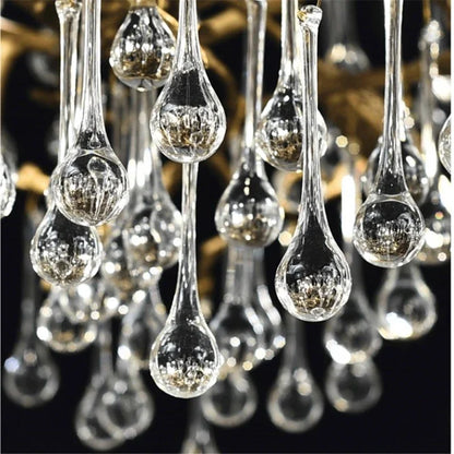 DecorBites™ Gold Crystal Chandelier: Modern LED Luxury Lighting for Living Room Villa