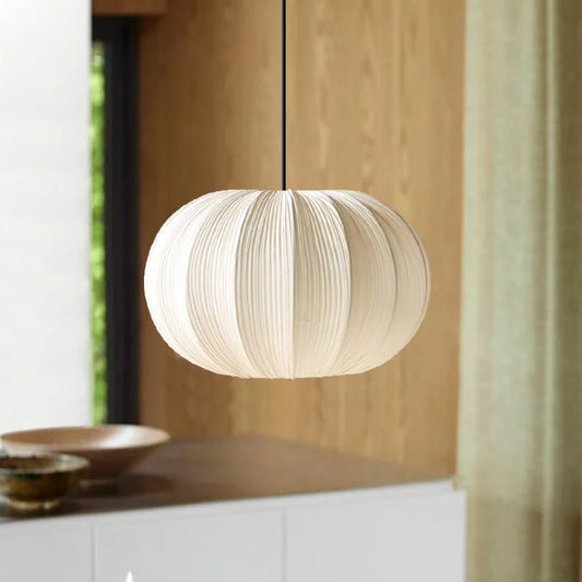 DecorBites™ Japanese Wabi-Sabi Pleated Fabric Pendant Lights for Dining Room & Bedroom