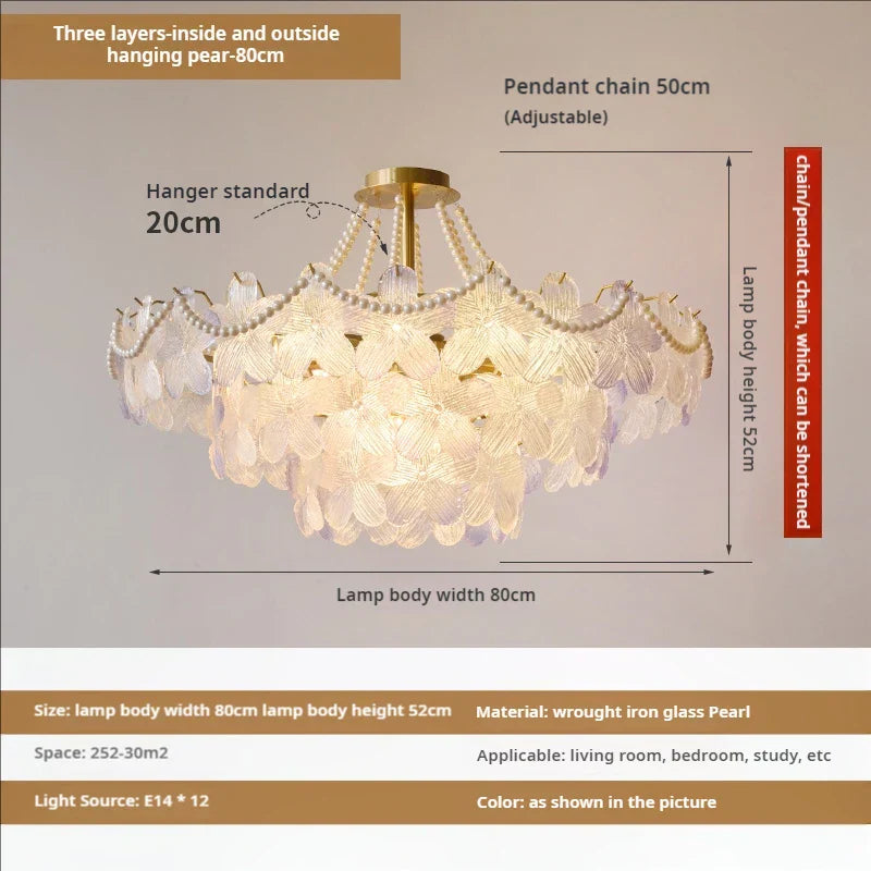 DecorBites™ Leafless Crystal Chandelier: Modern French Living Room & Bedroom Lighting