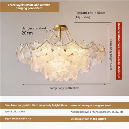 DecorBites™ Leafless Crystal Chandelier: Modern French Living Room & Bedroom Lighting