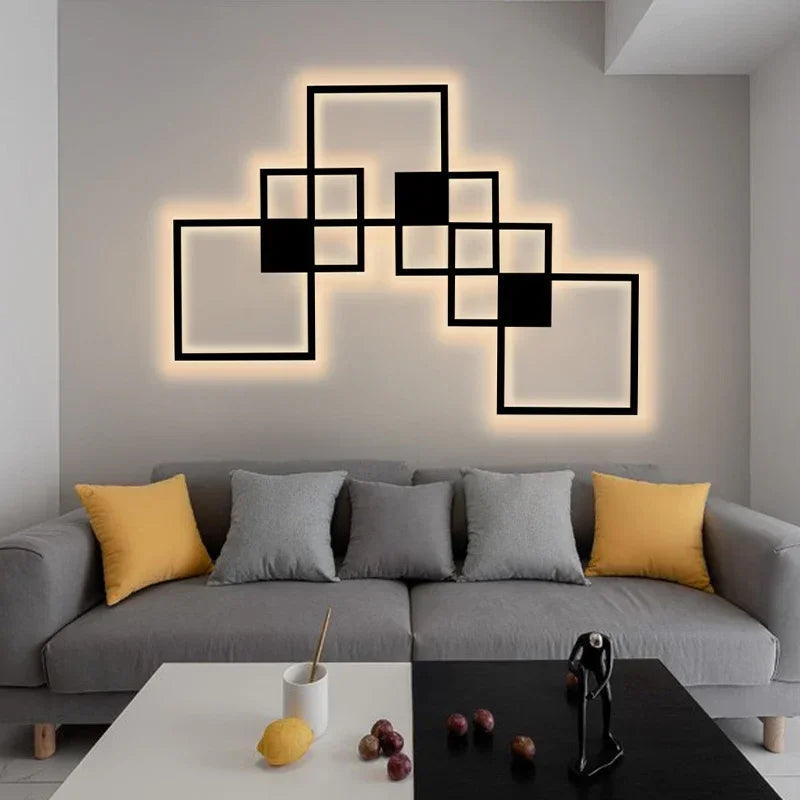 DecorBites™ LED Square Wall Lamp for Living Room Bedroom Foyer - Indoor Decor Lighting