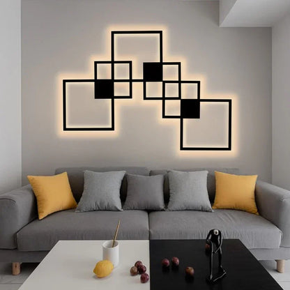 DecorBites™ LED Square Wall Lamp for Living Room Bedroom Foyer - Indoor Decor Lighting