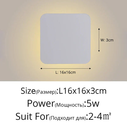 DecorBites™ LED Round Touch Wall Lamps for Bedroom & Aisle Decor