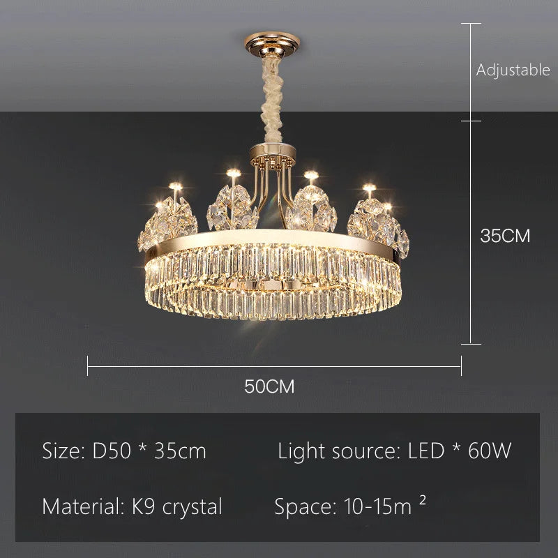 Decorbites™ Luxus-Kristall-Deckenleuchter – Elegante Hängelampe für Wohnzimmer-Dekoration