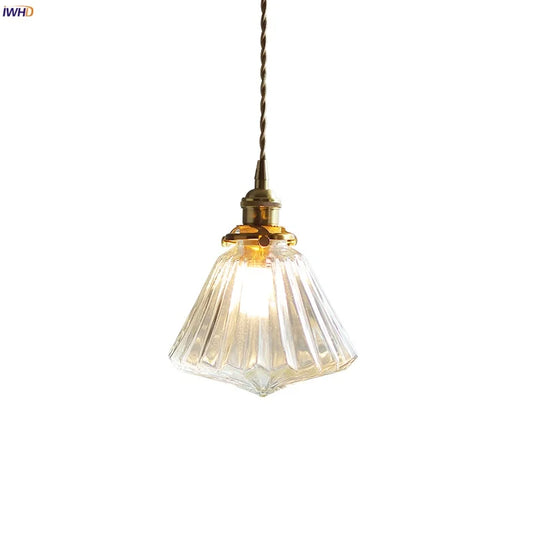 DecorBites™ Clear Glass Copper LED Pendant Lamp for Home Decor and Lighting