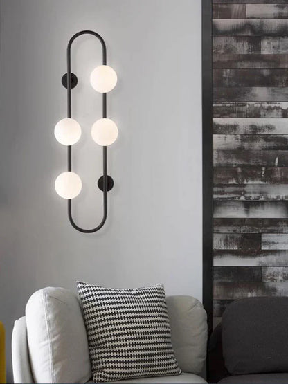 DecorBites™ Luxe Glass Ball LED Wall Sconce for Modern Bedroom and Living Room