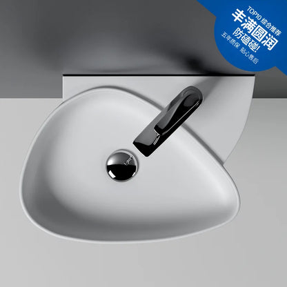 DecorBites™ Ceramic Wall Mounted Wash Basin White 500x355x160mm