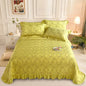 Decobites Silky Lyocell Eucalyptus Fiber Quilted Bedspread with Ruffles