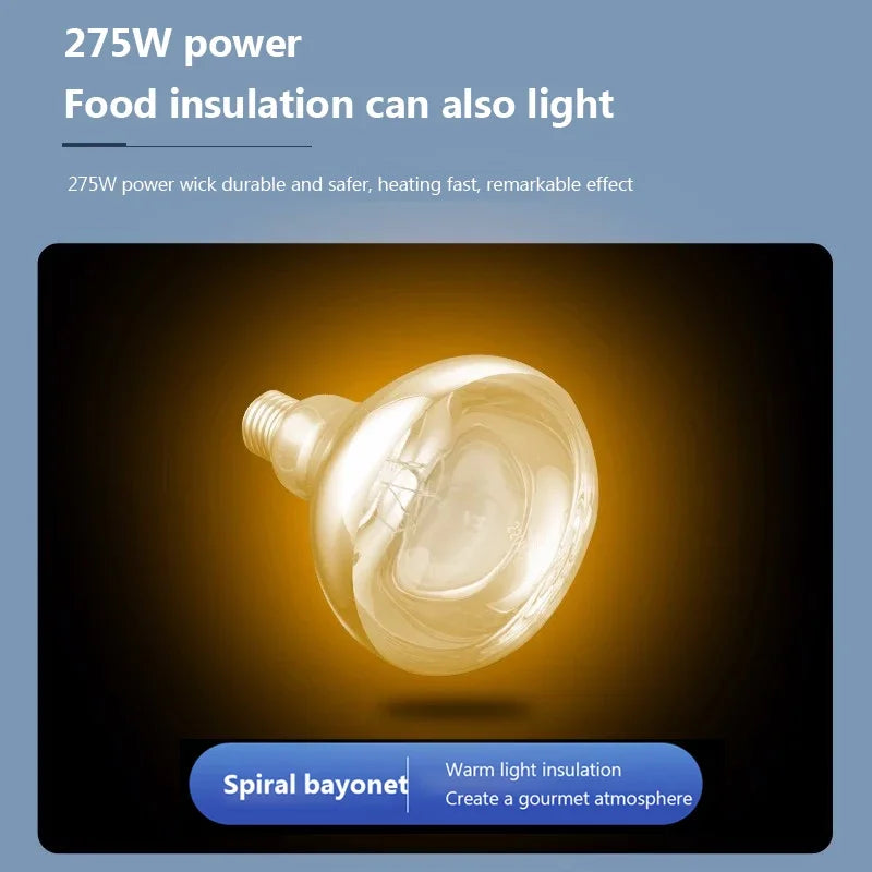 DecorBites™ Industrial Electric Heat Lamp for Food Heating Chandeliers