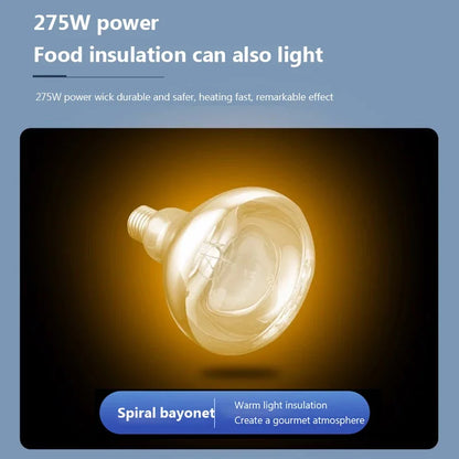 DecorBites™ Industrial Electric Heat Lamp for Food Heating Chandeliers