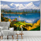 Fog Forest Sunlight Tapestry: Decobites Natural Scenery Aesthetic Wall Hanging