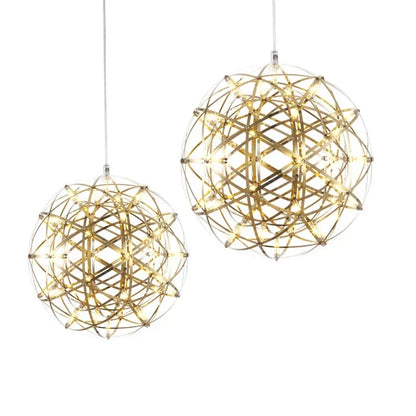 DecorBites™ LED Spark Ball Chandelier Fireworks Pendant Light - Modern Luxury Stainless Steel