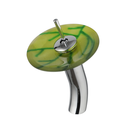 DecorBites™ Glass Rocker Handle Basin Faucet, Waterfall Mixer Taps, Chrome Finish