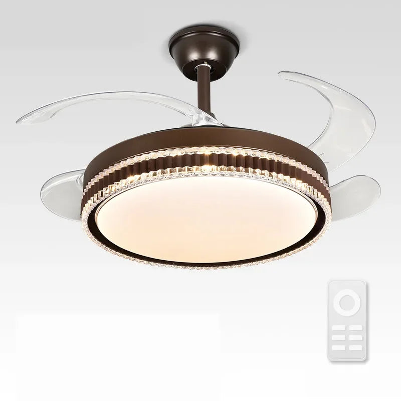 Decorbites™ Ventilador de Techo LED sin Aspas en Forma de Lámpara de Araña para Decoración Moderna de Hogar Inteligente