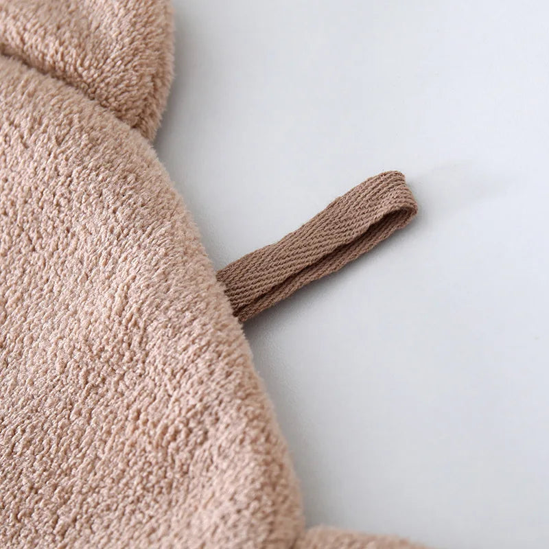 Coral Velvet Hand Towel Bear Design Kids