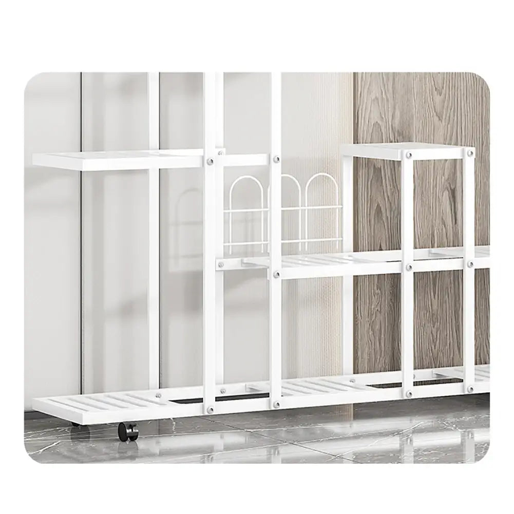DecorBites™ Wrought Iron Plant Stand with Wheels