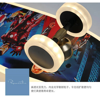 DecorBites™ Kids Skateboard LED Ceiling Light for Modern Children's Rooms