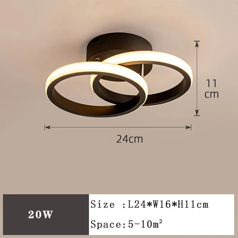 DecorBites™ LED Ceiling Lamp: Modern Indoor Lighting Fixture, 36W 32W 20W, Bedroom Corridor Balcony Foyer