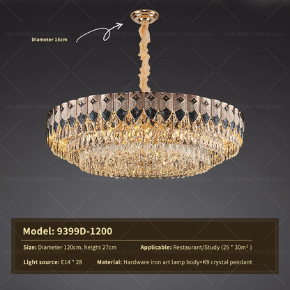 DecorBites™ Crystal Chandelier: Modern Luxury for Living Room, Bedroom, Dining Room