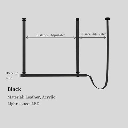 DecorBites™ Leather Belt Chandelier Pendant Light for Modern Minimalist Home Decor