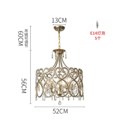 DecorBites™ Crystal Heart Ceiling Light - Romantic Princess Bedroom Chandelier
