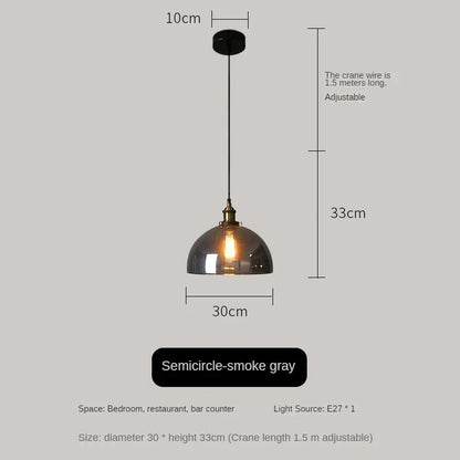Decorbites™ Bernsteinfarbenes Vintage-Glas-Pendant-Licht für elegante Esszimmer-Dekoration