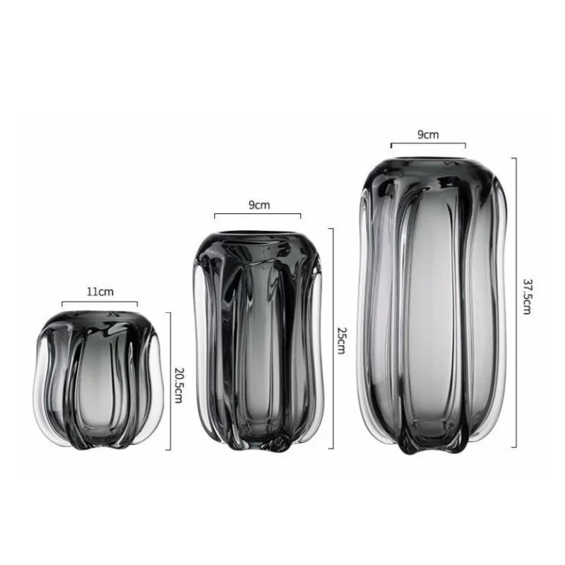 DecorBites™ Glass Vase for Hydroponics & Flower Arrangement - Home Decor Accent