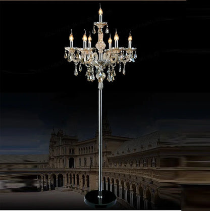 DecorBites™ Crystal Floor Lamp: Luxurious LED Fashion for Living Room and Bedroom