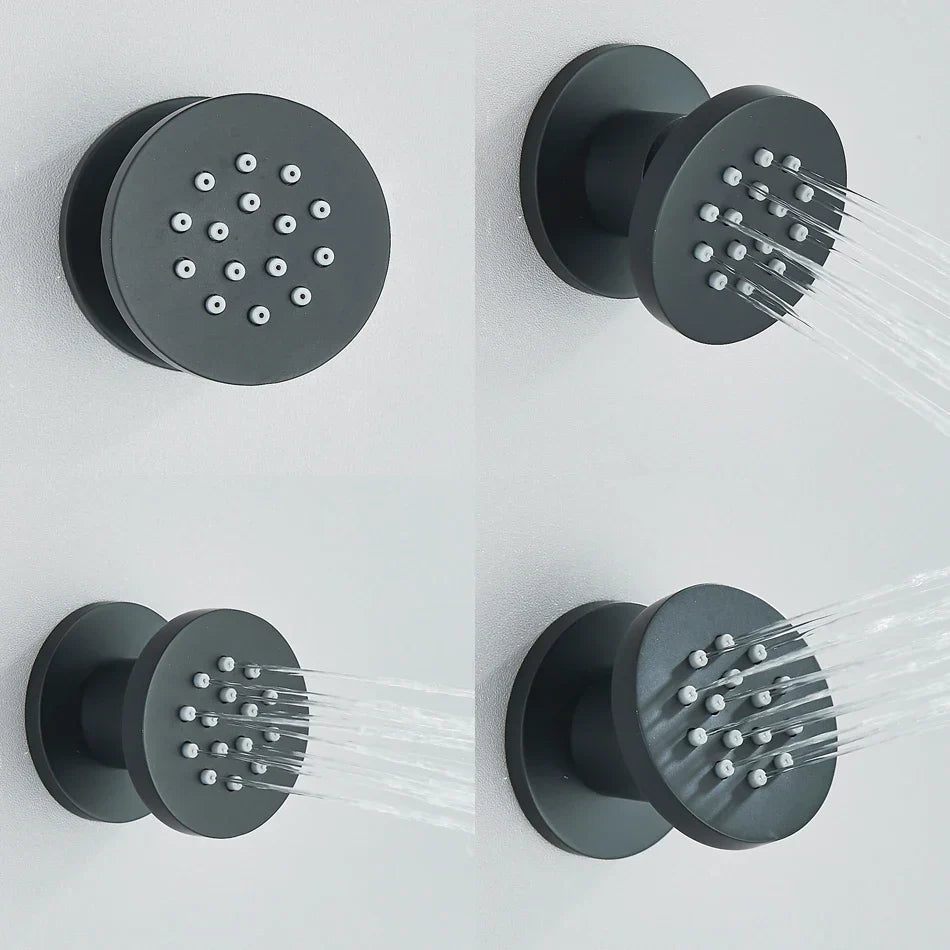DecorBites™ Brass Body Round Shower SPA Jets for Luxurious Bathroom Massage Experience