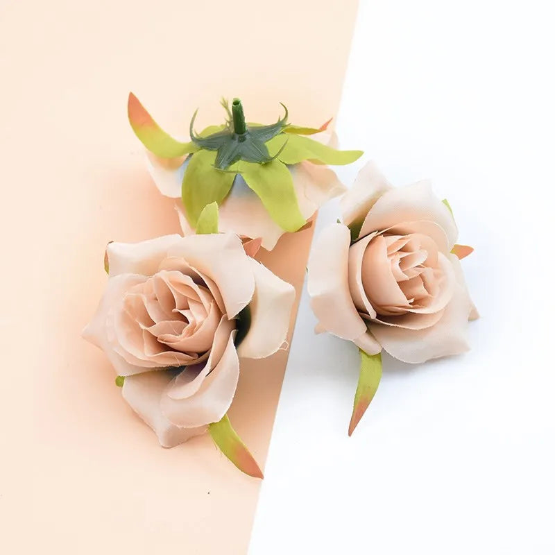 DecorBites™ Artificial Silk Roses Head Set for Wedding Home Decor DIY Wreath & Christmas