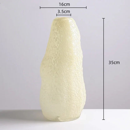 DecorBites™ Glass Vase with Irregular Patterns for Flower Arrangement and Home Decor