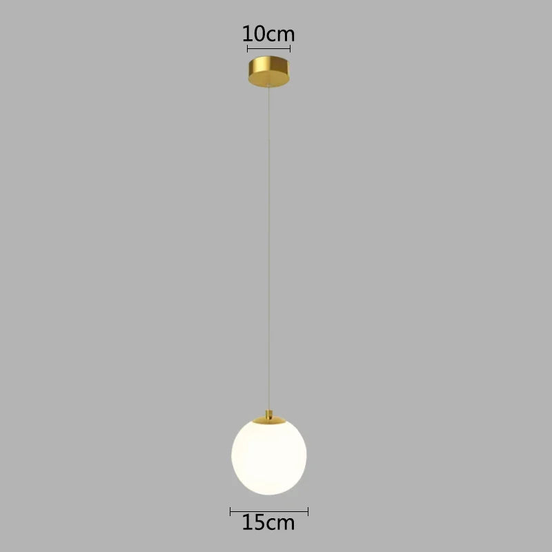 DecorBites™ Gold Glass LED Pendant Chandelier for Dining Room and Bedroom