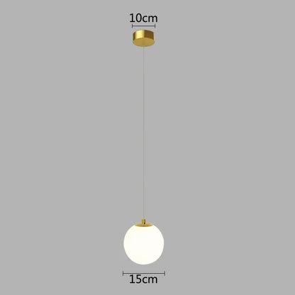DecorBites™ Gold Glass LED Pendant Chandelier for Dining Room and Bedroom