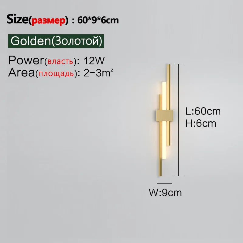 DecorBites™ LED Grille Living Room Sofa TV Wall Lamp Strip, Minimalist Modern Bedroom Bedside Lighting