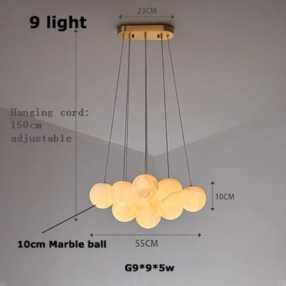 DecorBites™ LED Marble Balls Chandelier for Dinning Room