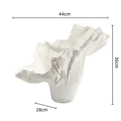 DecorBites™ Irregular Resin Flower Vase Home Decor Floral Arrangement Sculpture