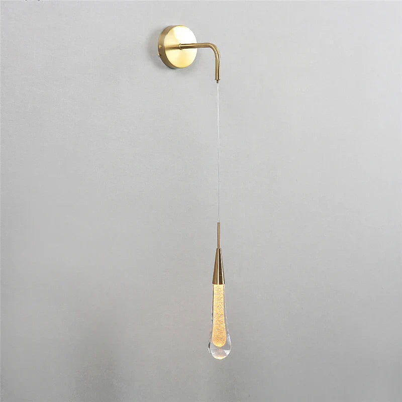 DecorBites™ Crystal Droplet Wall Lamp: Nordic Luxury LED Art Deco Light for Modern Living Room