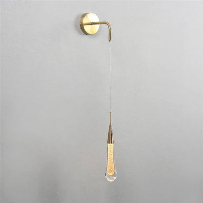 DecorBites™ Crystal Droplet Wall Lamp: Nordic Luxury LED Art Deco Light for Modern Living Room