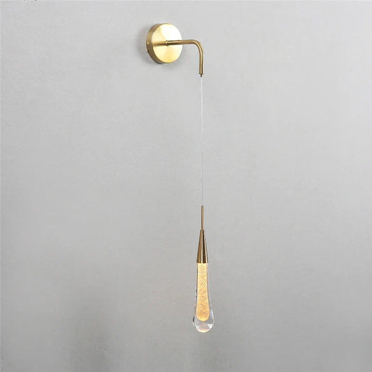 DecorBites™ Crystal Droplet Wall Lamp: Nordic Luxury LED Art Deco Light for Modern Living Room